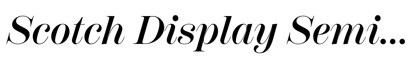 Scotch Display SemiBold Italic